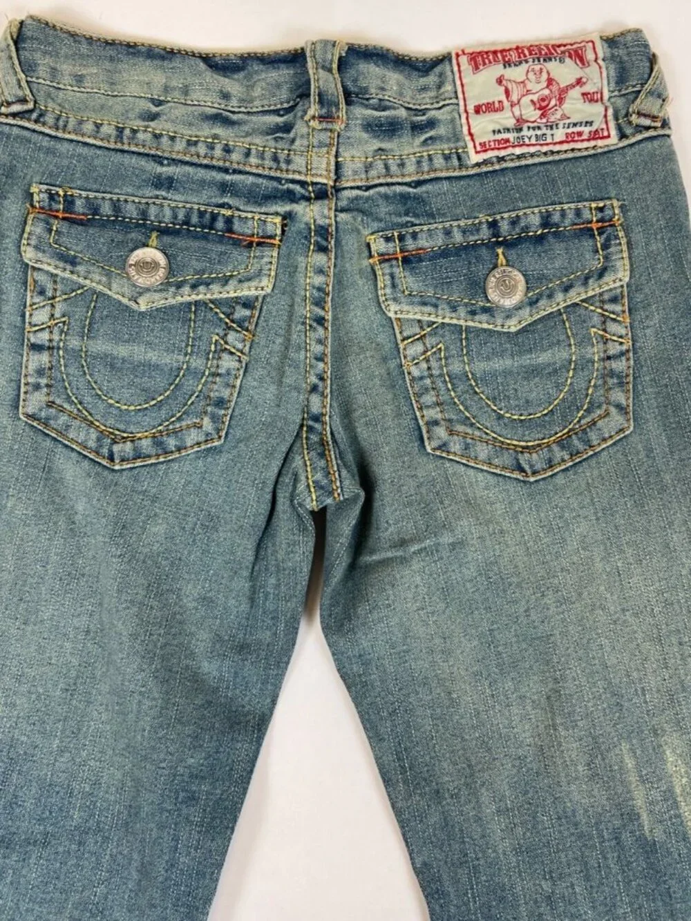 DEADSTOCK True Religion Joey Big T Jeans 28 Made in USA NWT Vintage Indigo Flare - Picture 11 of 12